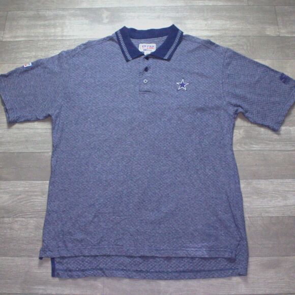 Vtg Pro Line Starter Cowboys Shirt Men's L Short Sleeve 3 Button Up Polo NFL - Picture 2 of 6